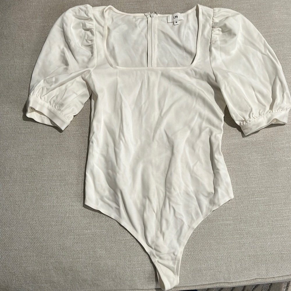 LPA Puff Sleeve Bodysuit Size M